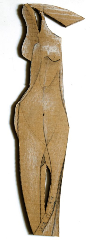 Cardboard sculpture/drawing, 2011