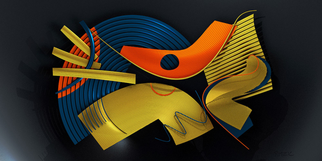 Abstract compostition - Hidden and revealed 1