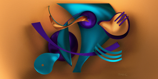 Abstract compostition - Hidden and revealed 9