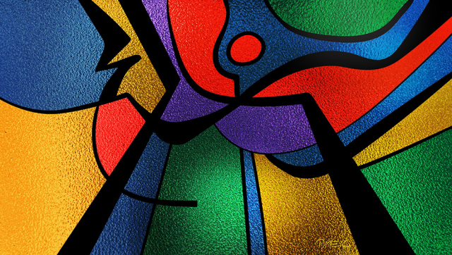 Possible solution (vitrail) 1 Abstract compostition - Possible solution (vitrail) 1