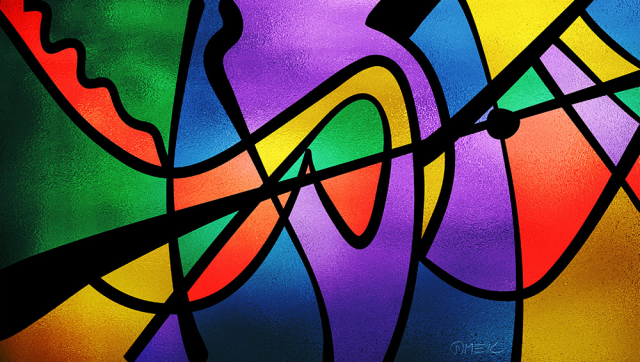 Possible solution (vitrail) 4 Abstract compostition - Possible solution (vitrail) 4