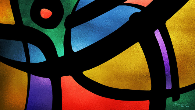 Possible solution (vitrail) 12 Abstract compostition - Possible solution (vitrail) 12