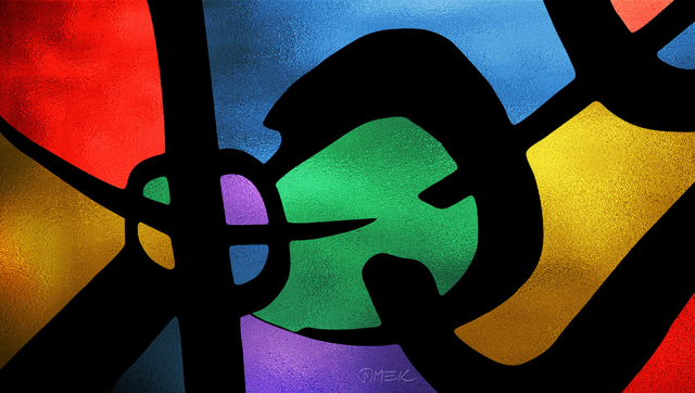 Possible solution (vitrail) 14 Abstract compostition - Possible solution (vitrail) 14