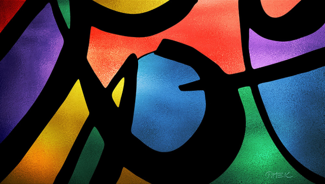 Possible solution (vitrail) 18 Abstract compostition - Possible solution (vitrail) 18