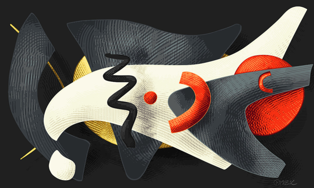 Abstract compostition - Unpredictible rhythms 1