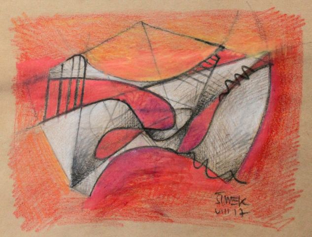 Drawing on paper (sculpture sketch), 2017