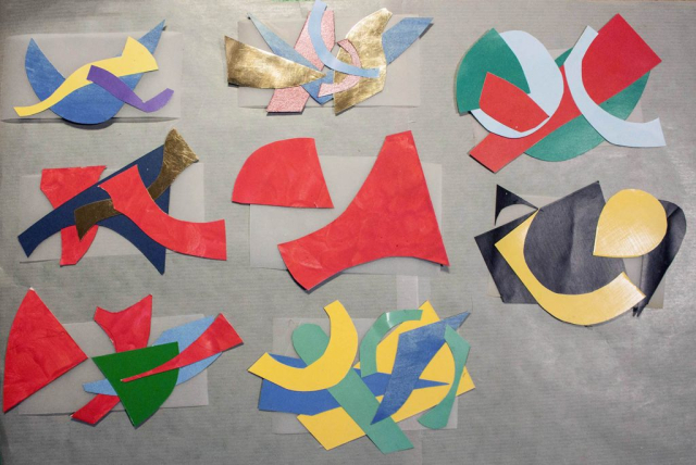 Sketching with collage paper - Adding sound 12 and 15, and 6 unrealised sketches