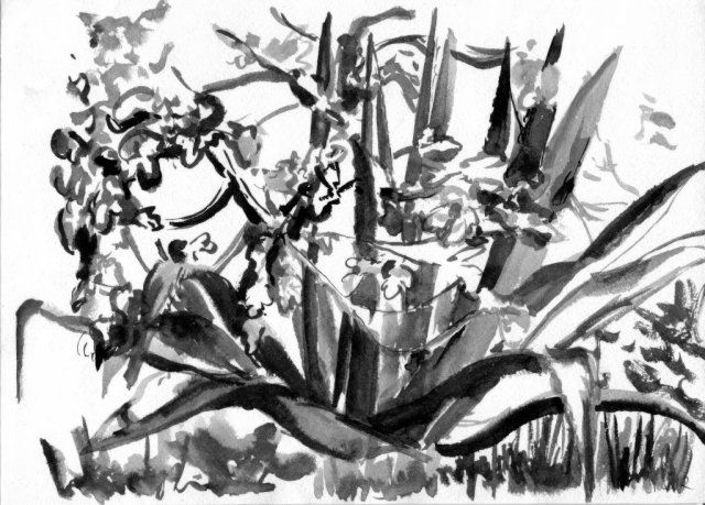 Brush drawing, ink, 1989